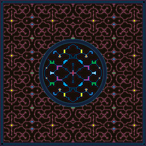 5 of 13 shipibo conibo patterns high details artwork for embroidery